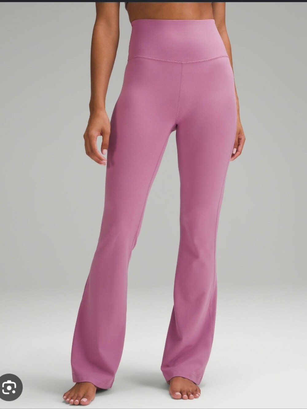 Lululemon Leggings Size 10 Pink High Rise Flared Leg  Nulu Athletic Gym Workout